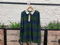 Uniform Bridge Naval Collar Polo Shirt - Green, Size: L, RRP: £135