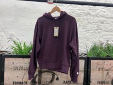 Carhartt WIP Women Hooded Casey Sweatshirt - Dark Plum/Silver, Size: M, RRP: £75