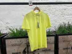 Lacoste Slim Fit Organic Polo Shirt - Yellow, Size: 4, RRP: £100