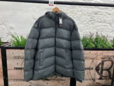 Rains Unisex Puffer Jacket - Slate, Size: XXL, RRP: £319