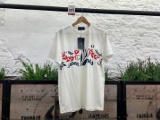 Fred Perry Archive Vine Graphic T-Shirt - Snow White, Size: M, RRP: £55