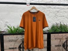 Fred Perry Twin Tipped T-Shirt - Nut Flake, Size: XL, RRP: £45