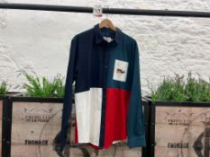 Parlez Colour Block Shirt - Red, Size: XL, RRP: £90