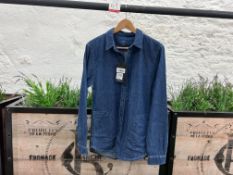 Edwin Cadet Shirt - Blue Mid Stone Wash, Size: S, RRP: £110