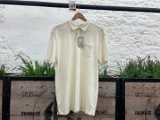 Sunspel Polo Shirt - Archive White, Size: XL, RRP: £85