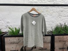 Armor-Lux Women T-Shirt - Misty Grey/Natural, Size: M, RRP: £50