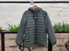 Rains Trekker Hooded Jacket - Slate, Size: S, RRP: £215