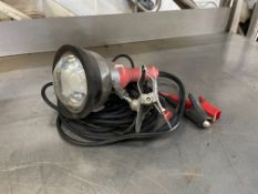 Clip On Workshop Lamp, Powered by 12V Battery. This Lot is STRICTLY to be Collected Thursday 23
