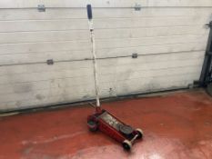 Low Profile Floor Jack, Unknown Capacity. This Lot is STRICTLY to be Collected Thursday 23