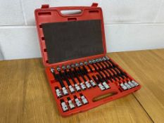 Unbranded 1/2 Drive Torx Bit Set & Case. This Lot is STRICTLY to be Collected Thursday 23 November