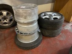 5no. Various Alloy Wheels & 3no. Tyres as Lotted. This Lot is STRICTLY to be Collected Thursday 23