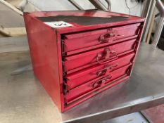 Steel 4-Drawer Storage Container Comprising Fixtures & Fittings. This Lot is STRICTLY to be