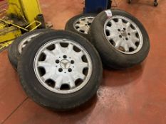 4no. Mercedes 15" Alloy Wheels & Tyres. This Lot is STRICTLY to be Collected Thursday 23 November