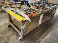 Timber Frame Mobile Work Bench, 2400 x 1200 x 860mm , Lot Location; Eardisland, Leominster,