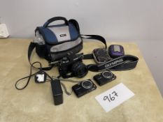 3no. Various Cameras & Cases as Lotted, Lot Location; Eardisland, Leominster, Collection Strictly By