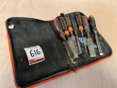 7no. Various Chisels and Carry Case, Lot Location; Eardisland, Leominster, Collection Strictly By