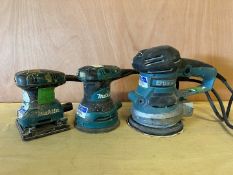 2no. Various Makita Sanders and Erbauer Rotary Sander, 240V, Lot Location; Eardisland, Leominster,