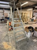 British Ladders 6-Tread Aluminium Foldaway Platform Steps, Lot Location; Eardisland, Leominster,