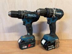 Makita DHP482 Cordless Combi Drill & Makita DHP484 Cordless Combi Drill with Makita 3.0Ah