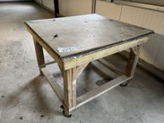 Timber Frame Workbench with Wheels, Lot Location; Eardisland, Leominster, Collection Strictly By