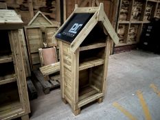 Finished Timber Outdoor Storage Unit, 840 x 440 x 1590mm, Lot Location; Eardisland, Leominster,