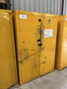 Steel Yellow Hazardous Chemical Cabinet, Lot Location; Eardisland, Leominster, Collection Strictly