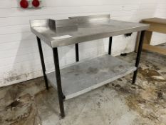 Stainless Steel Preparation Table 1200 x 700 x 850
