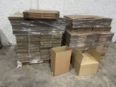 Quantity of Various Size Cardboard Boxes to 2no. Pallets, 400 x 220 x 530mm & 370 x 470 x 430mm