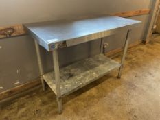 Stainless Steel Preparation Table 1200 x 600 x 870