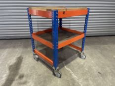 Metal Frame 2 Tier Mobile Trolley Approx. 620 x 700 x 900mm