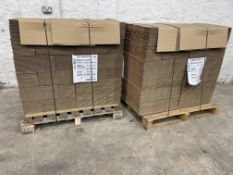 2no. Pallets of Cardboard Boxes, 390 x 200 x 405mm