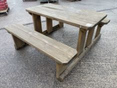Outdoor Timber Picnic Bench Approx. 1770 x 1500mm