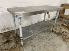 Stainless Steel Preparation Table 1200 x 600 x 770