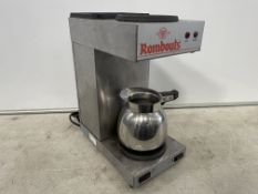 Rombouts Stainless Steel Coffee Machine as Lotted
