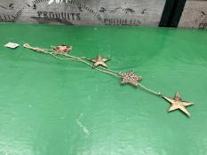 8no. Decoris Timber & Copper Star Hanging Decoration, Combined RRP: £63.60 Inc. VAT