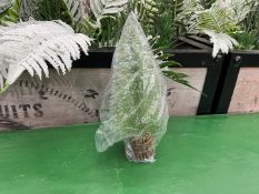 10no. Everland's Table Top Frosted Tip Christmas Tree Decorations
