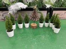 11no. Table Top Christmas Tree Decorations