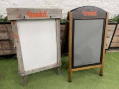 2no. A-Frame Timber Display Boards 200 x 780 x 1280mm