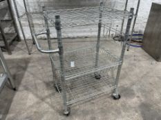 Stainless Steel 3-Tier Mobile Racking 700 x 400 x 920mm