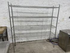 Stainless Steel 4-Tier Racking, 1820 x 460 x 1860mm