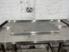 4no. Stainless Steel Wall Mounted Shelves Sizes Vary