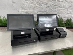 2no. Casio V-R7000-BD EPOS Systems 24V Complete With 2no. Till Drawers & HPRT Thermal Receipt