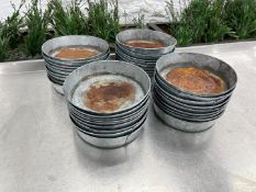 30no. Genware Galvanised Steel Serving Bowls As Lotted