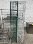 2no. Steel Cage Lockers 300 x 300 x 1970mm