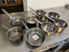 9no. Various Stainless Steel Saucepans , Please Note: The Purchaser is Required to Remove this Lot