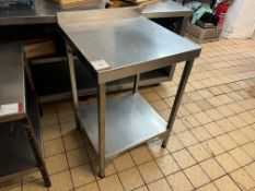 Stainless Steel 2-Tier Preparation Table, 900mm High, , Please Note: The Purchaser is Required to