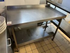Pland 2-Tier Stainless Steel Table, 1200 x 650 x 880mm , Please Note: The Purchaser is Required to