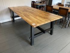Solid Timber Dinning Table Approx. 2350 x 1010 x 730mm , Please Note: The Purchaser is Required to