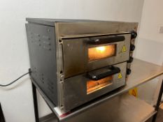 Stainless Steel Fronter 2-Tier Pizza Oven, Electric , Please Note: The Purchaser is Required to