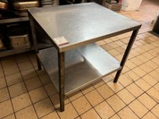 Steel Frame 2-Tier Table, 700 x 600 x 700mm , Please Note: The Purchaser is Required to Remove